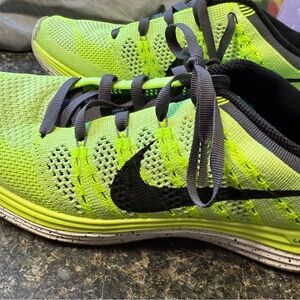 Nike Black and Neon Green Athletic Shoes